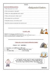 English Worksheet: the past simple tense (reading)