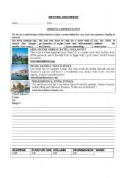 English Worksheet: Making a hotel reservation