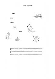 English Worksheet: I CAN