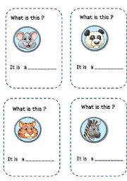 English Worksheet: animal flashcards ( part 2  )
