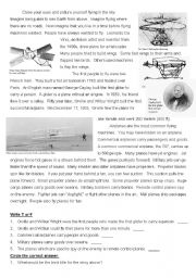 English Worksheet: The history of flight