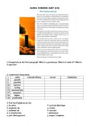 English Worksheet: Global warming alert - human factors -