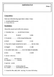 English worksheet: test