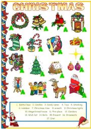 English Worksheet: Christmas Vocabulary