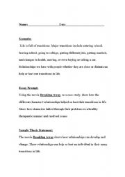 English worksheet: Breaking Away Case Study