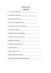 English worksheet: Questions Tags