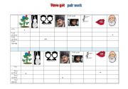 English Worksheet: have got : pair work