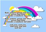 English worksheet: Rainbow song