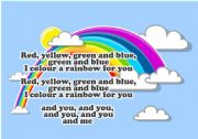 English Worksheet: Rainbow song