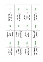 English Worksheet: Domino TO BE