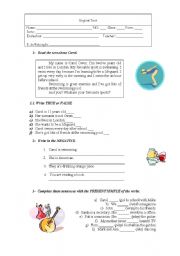 English Worksheet: Hobbies, sports and present continuous