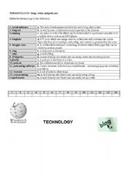 English worksheet: Technology