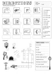 English Worksheet: Directions  see also PPt game