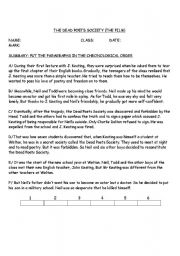 English Worksheet: Written comprehension: THE DEAD POETS SOCIETY