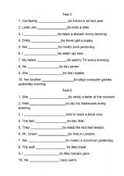 English Worksheet: Grammar test