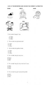 English worksheet: Parts of the body