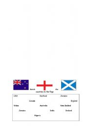 English Worksheet: Anglophone flag quiz 