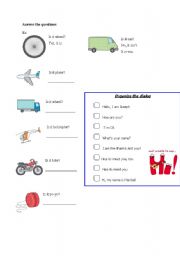 English worksheet: verb to be/ toys