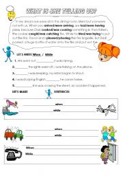 English Worksheet: past continuous tense