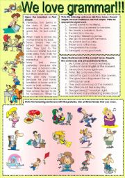 English Worksheet: We LoVe GrAmMaR!!! extra practice of Present Simple and Continuous, and Past Simple for my students. 