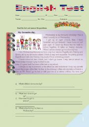 English Worksheet: SCHOOL DAYS