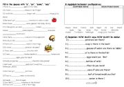 English Worksheet: some any