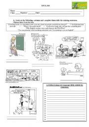 English Worksheet: Learning a second language