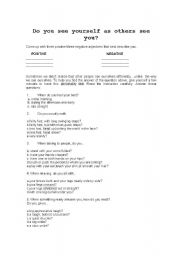 English Worksheet: Personality Test