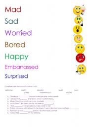 English Worksheet: Feelings