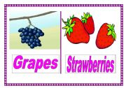 English Worksheet: fruits flash cards part two