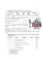 English Worksheet: PAST TENSE