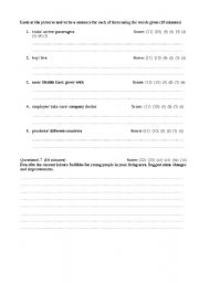 English worksheet: writing test using passive voice of the simple present tense