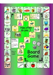 Board Game - How often do you...? (Frequency adverbs and expressions)