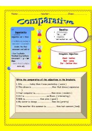 English Worksheet: comparative