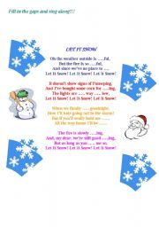 English Worksheet: Let It Snow