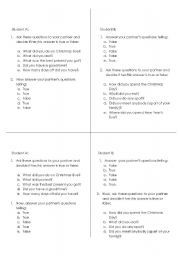 English Worksheet: after Christmas conversation