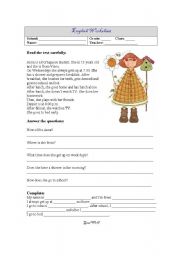 English Worksheet: English worksheet 