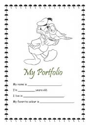 English Worksheet: Portfolio cover