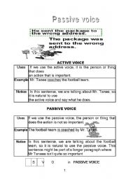 English Worksheet: Passive voice part I