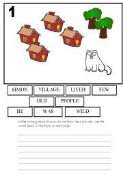 English worksheet: Simon the cat 1