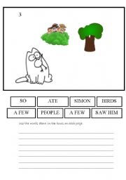 English worksheet: Simon the cat 2