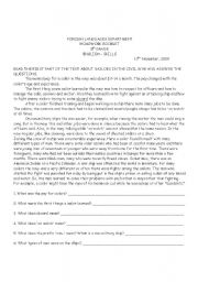 English Worksheet: Life at Sea