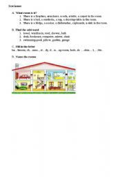 English worksheet: House