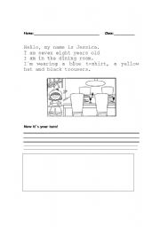 English worksheet: The House