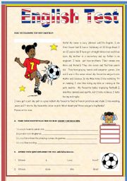 English Worksheet: Test-Lucy Johnsons Life