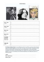 English Worksheet: Dorian Gray THE PLOT explanation and questions (pupils)