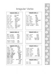 English Worksheet: Irregular Verbs devided to groups