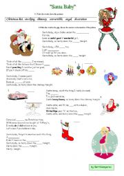 English Worksheet: Santa Baby