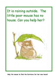 English Worksheet: A poor mouse.