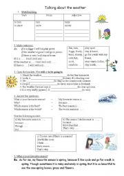 English Worksheet: Talking about the weather